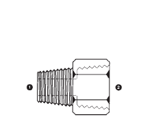 9031-08-06 Adaptall Carbon Steel -08 Male BSPT x -06 Female BSPT Solid Adapter