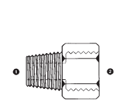 9032-08-08 Adaptall Carbon Steel -08 Male BSPT x -08 Female BSP Solid Adapter