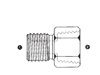 9034-06-04 Adaptall Carbon Steel -06 Male BSPP x -04 Female BSPT Solid Adapter