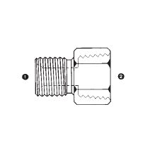 9035-24-16 Adaptall Carbon Steel -24 Male BSPP x -16 Female NPT Solid Adapter