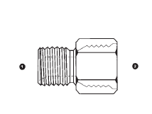 9036-20-20 Adaptall Carbon Steel -20 Male BSPP x -20 Female SAE O-Ring Boss Solid Adapter