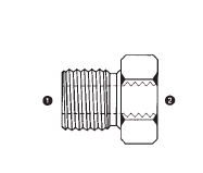 9038-16-08 Adaptall Carbon Steel -16 Male BSPP x -08 Female BSP Solid Adapter