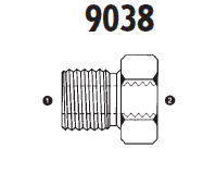 9038-32-16 Adaptall Carbon Steel -32 Male BSPP x -16 Female BSP Solid Adapter