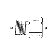 9039-12-08 Adaptall Carbon Steel -12 Male BSPP x -08 Female BSP Extended Solid Adapter