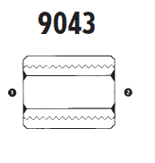 9043-20-20 Adaptall Carbon Steel -20 Female BSP Solid x -20 Female BSP Solid Adapter