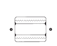 9043M-16-16 Adaptall Carbon Steel 16mm Female Metric Solid x 16mm Female Metric Solid Adapter