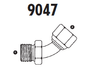 9047-04-04 Adaptall Carbon Steel -04 45 deg. Male BSPP x -04 Female BSPP Swivel Elbow 