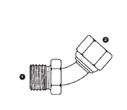 9047-12-12 Adaptall Carbon Steel -12 45 deg. Male BSPP x -12 Female BSPP Swivel Elbow 