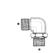 9052-16-16 Adaptall Carbon Steel 90 deg. -16 Male BSPP x -16 Male BSPP Adj. Elbow