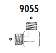 9055-16-12 Adaptall Carbon Steel 90 deg. -16 Male BSPP x -12 Male BSPP Elbow