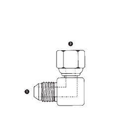 9056-04-04 Adaptall Carbon Steel 90 deg. -04 Male JIC x -04 Female BSPP Swivel Elbow