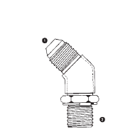 9058-08-08 Adaptall Carbon Steel 45 deg. -08 Male JIC x -08 Male BSPP Adj. Elbow