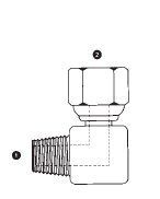 9062-16-16 Adaptall Carbon Steel 90 deg. -16 Male BSPT x -16 Female BSPP Swivel Elbow