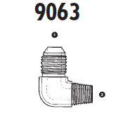 9063-32-32 Adaptall Carbon Steel 90 deg. -32 Male JIC x -32 Male BSPT Elbow