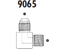 9065-12-16 Adaptall Carbon Steel 90 deg. -12 Male JIC x -16 Male BSPP Elbow