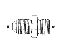 9067-08-14 Adaptall Carbon Steel -08 Male JIC x 14mm Male Metric Adapter