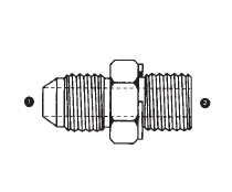 9068-20-33 Adaptall Carbon Steel -20 Male JIC x 33mm Male Metric C/W Washer & O-Ring Adapter