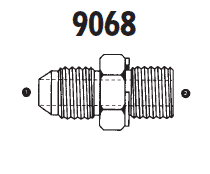 9068-12-26 Adaptall Carbon Steel -12 Male JIC x 26mm Male Metric C/W Washer & O-Ring Adapter