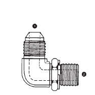9069-10-18 Adaptall Carbon Steel 90° -10 Male JIC x 18mm Male Metric Adj. Elbow