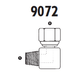 9072-16-16 Adaptall Carbon Steel 90 deg. -16 Male NPT x -16 Female BSPP Swivel Elbow