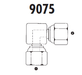 9075-04-04 Adaptall Carbon Steel 90 deg. -04 Female BSPP Swivel x -04 Female BSPP Swivel Elbow