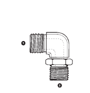 9077-08-08 Adaptall Carbon Steel 90 deg. -08 Male BSPP x -08 Male SAE O-Ring Boss Adj. Elbow