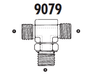 9079-06-06-08 Adaptall Carbon Steel -06 Male BSPP x -06 Male BSPP x -08 Male SAE O-Ring Boss Branch Tee