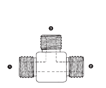 9080-12-12-12 Adaptall Carbon Steel -12 Male BSPP x -12 Male BSPP x -12 Male BSPP Tee