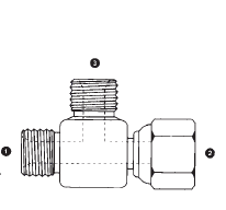 9090-12-12-12 Adaptall Carbon Steel -12 Male BSPP x -12 Female BSPP x -12 Male BSPP Swivel Branch Tee
