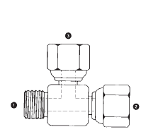 9095-04-04-04 Adaptall Carbon Steel -04 Male BSPP x -04 Female BSPP x -04 Female BSPP Run Tee Swivel