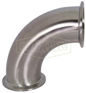 B2CMPL-R75 Dixon Valve 316L Stainless Steel Sanitary 90 deg. Clamp Elbow with Extended Tangent - 3/4" Tube OD