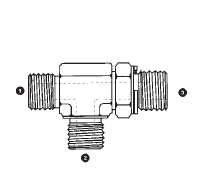 9151-12-12-12 Adaptall Carbon Steel -12 Male BSPP x -12 Male BSPP x -12 Male BSPP Adj. Run Tee