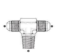 9164-10-10-08 Adaptall Carbon Steel -10 Male JIC x -10 Male JIC x -08 Male BSPT Branch Tee