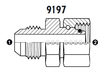 9197-16-L22-30 Adaptall Carbon Steel -16 Braze Male JIC x L22 Metric Female DIN/DKO (Swivel)
