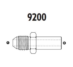 9200-06-12 Adaptall Carbon Steel -06 Male JIC x 12mm Metric Standpipe Adapter