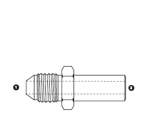 9200-05-12 Adaptall Carbon Steel -05 Male JIC x 12mm Metric Standpipe Adapter