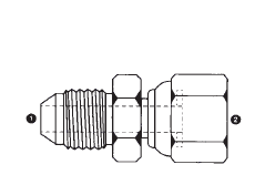 9210-10-08 Adaptall Carbon Steel -10 Male JIC x -08 Female Flat-Face BSPP - HIAB Swivel