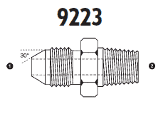 9223-12-12 Adaptall Carbon Steel -12 Male JIS x -12 Male BSPT