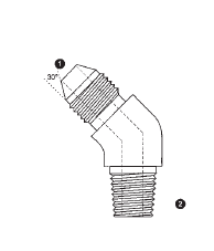 9225-04-04 Adaptall Carbon Steel 45 deg. -04 Male JIS x -04 Male BSPT Elbow