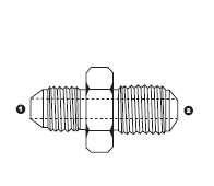 9228-06-16 Adaptall Carbon Steel -06 Male JIC x 16mm Male Nissan Adapter