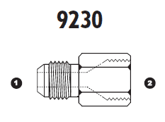 9230-16-33 Adaptall Carbon Steel -16 Male JIC x 33mm Female Komatsu Solid Adapter