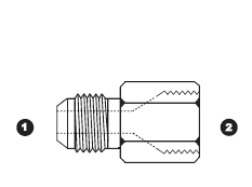 9230-06-16 Adaptall Carbon Steel -06 Male JIC x 16mm Female Komatsu Solid Adapter