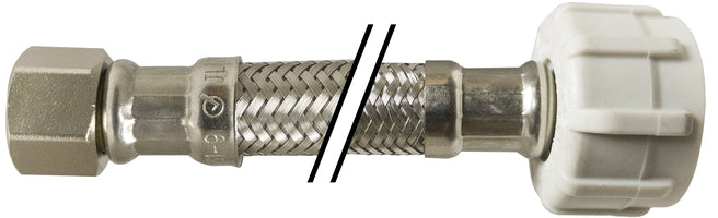 923420 Midland Ballcock Connector - 3/8" Compression x 7/8" Ballcock x 20" Length - Chrome Plated Brass