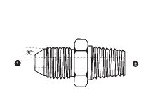9233-16-04 Adaptall Carbon Steel 16mm Male Komatsu x -04 Male BSPT Adapter