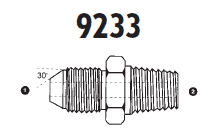 9233-16-04 Adaptall Carbon Steel 16mm Male Komatsu x -04 Male BSPT Adapter