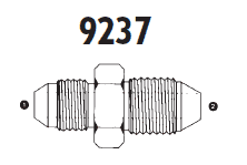 9237-06-16 Adaptall Carbon Steel -06 Male JIC x 16mm Male Komatsu Adapter