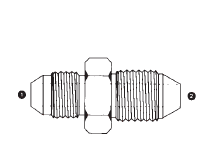 9237-08-22 Adaptall Carbon Steel -08 Male JIC x 22mm Male Komatsu Adapter