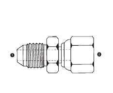 9240-05-04 Adaptall Carbon Steel -05 Male JIC x -04 Female BSPP Swivel Adapter