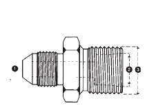 9245-12-25-34 Adaptall Carbon Steel -12 Male JIC x -25 Tube x -34 Male JSW Adapter