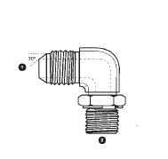 9259-06-06 Adaptall Carbon Steel 90 deg. -06 Male JIS x -06 Male BSPP Adj. Elbow